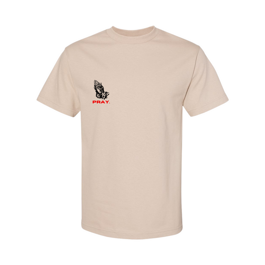 Pray Tee in Sand