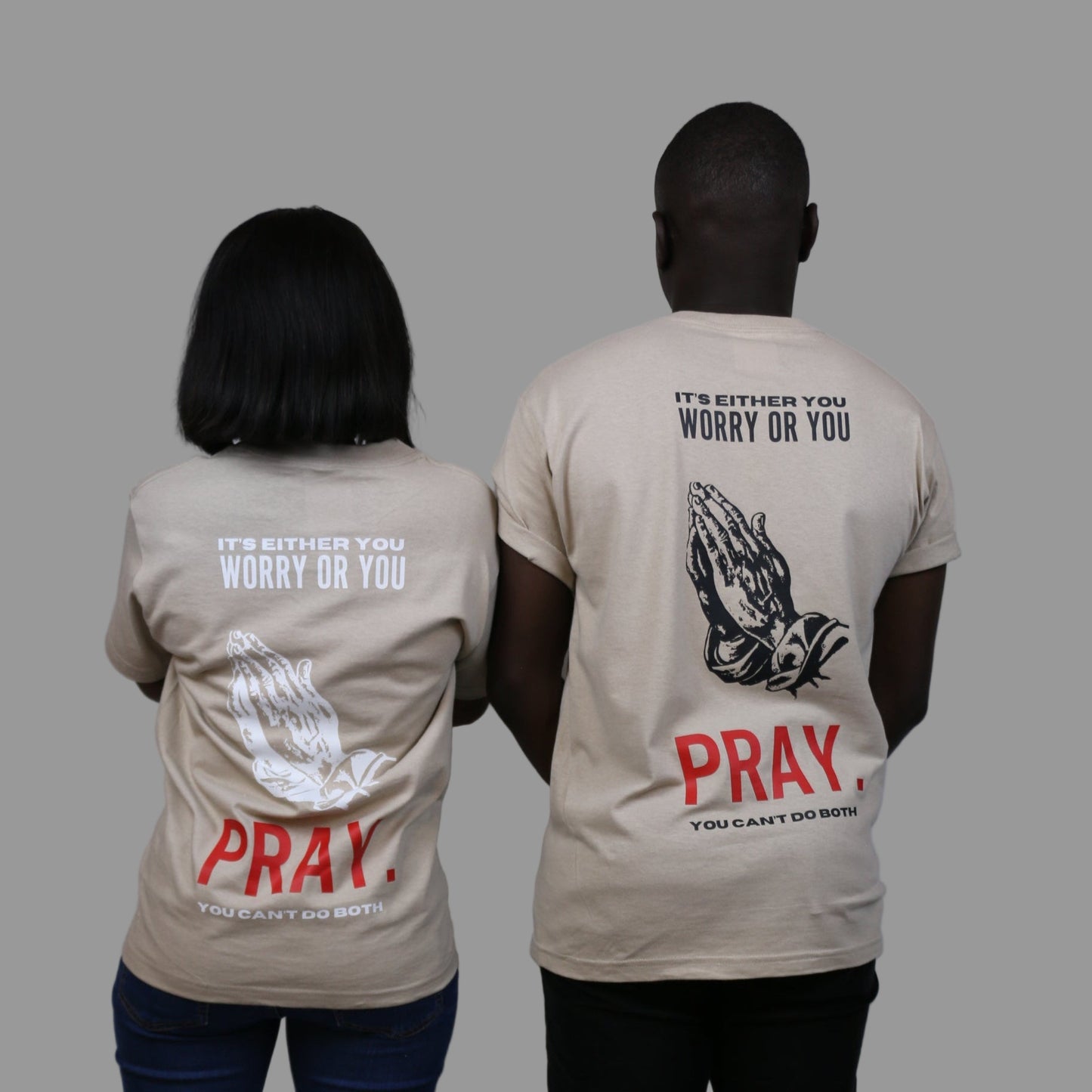 Pray Tee in Sand