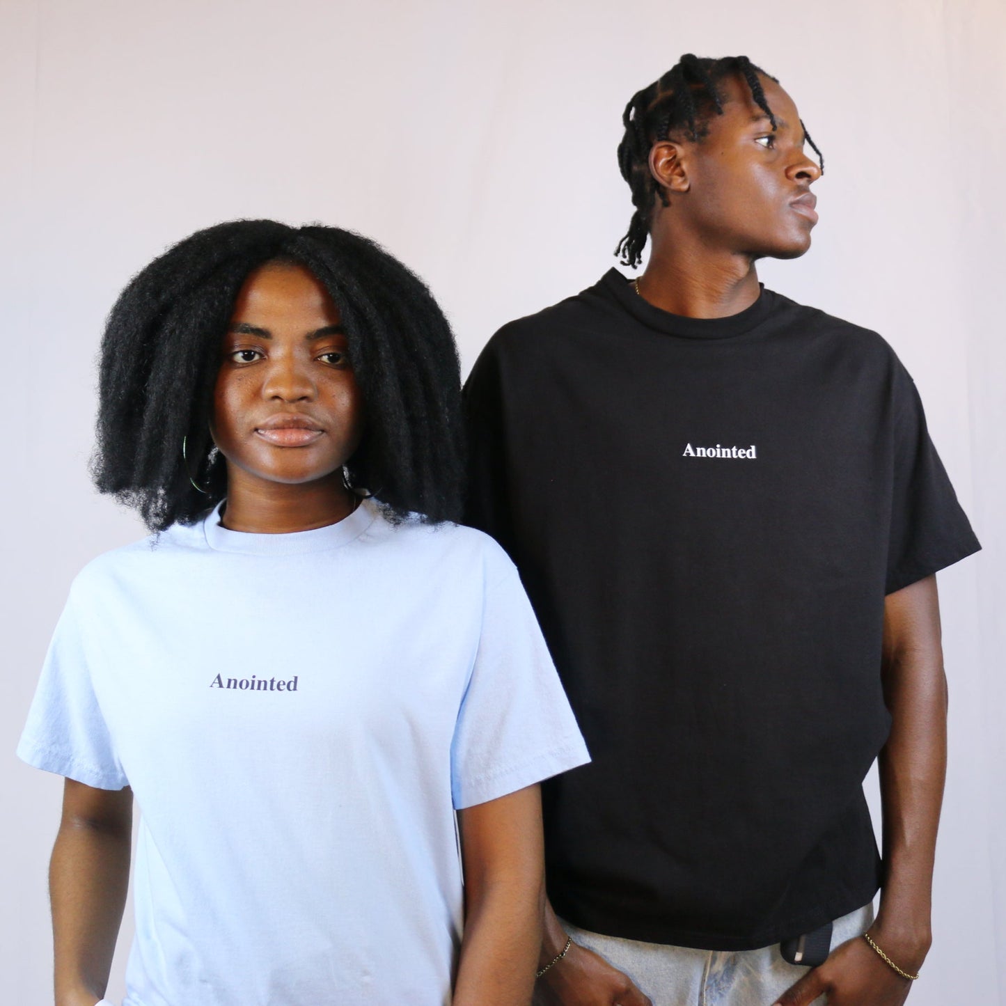 Anointed Tee Blue and Black