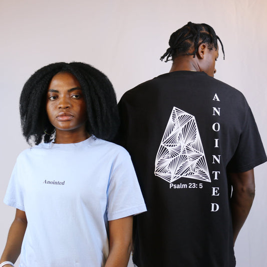Anointed Tee Blue and Black